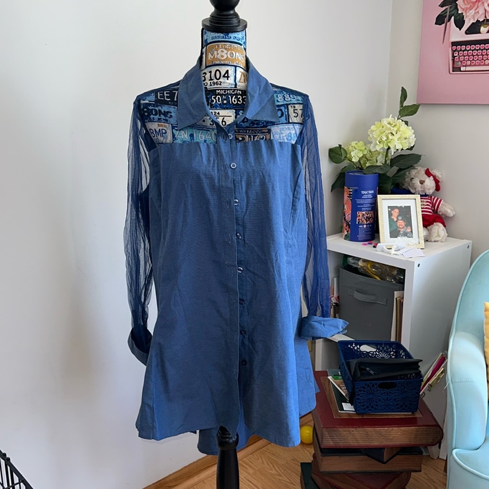 Blue high low top
